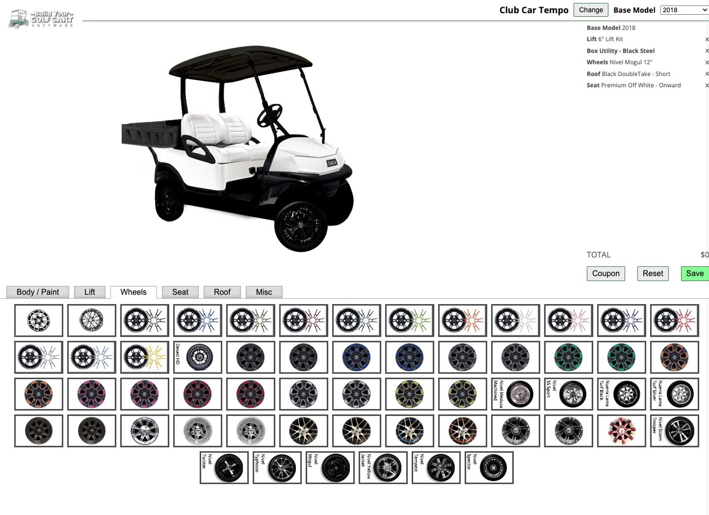 tempo club car white