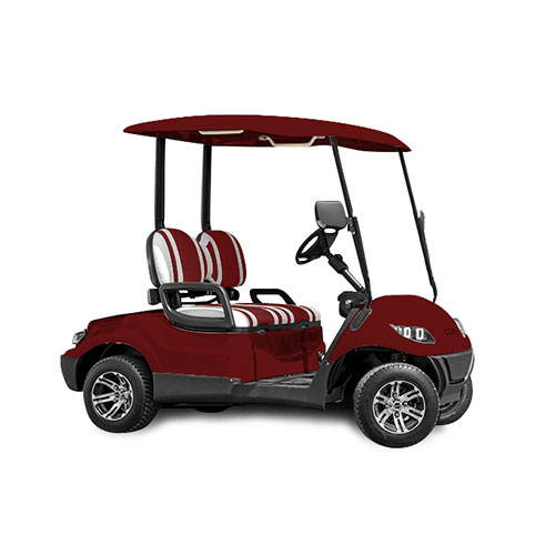 icon golf cart sangria red metallic