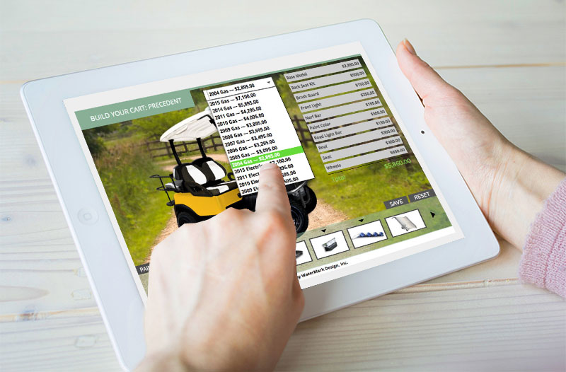 build your golf cart software tablet