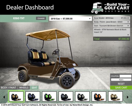 ezgo txt golf cart builder