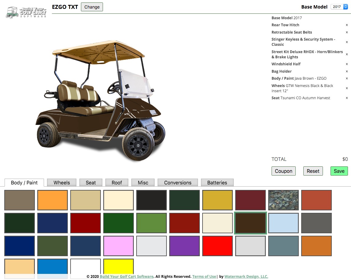 custom ezgo golf cart