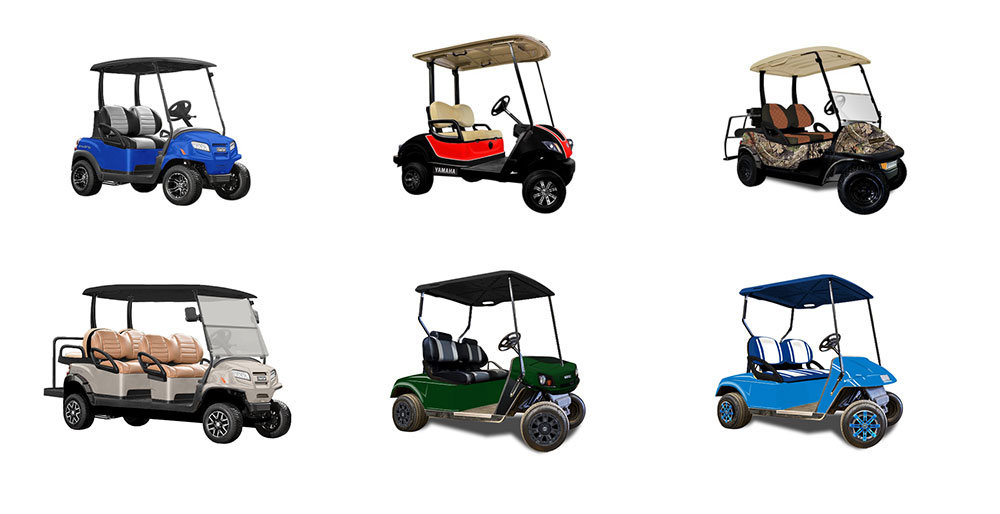six golf carts mashup