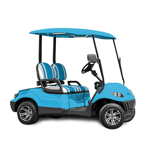 icon ev i20 custom golf cart blue