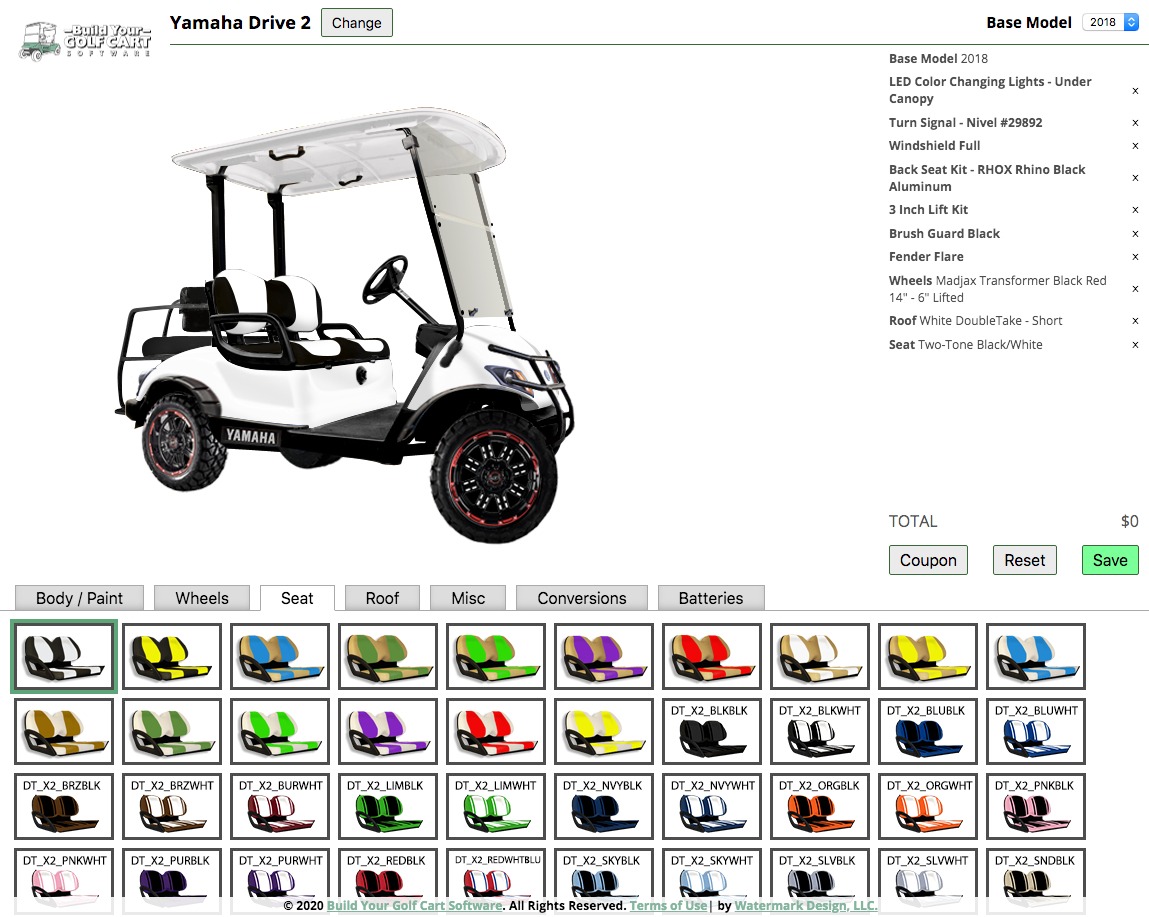 custom yamaha golf cart 2